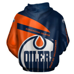 Alternative view of Edmonton Oilers Hoodie Zip Hoodie 3D TN