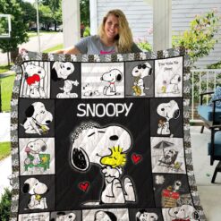 Snoopy Love Blanket Quilt Rze1