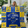 St. Louis Blue  Blanket Quilt Rze1