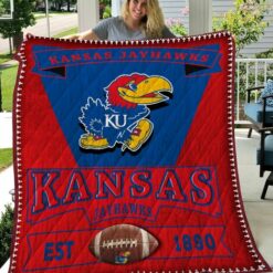 Kansas Jayhawks 1 Quilt Blanket Rze1
