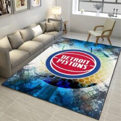 Detroit Pistons Area Rug Living Room And Bed Room Rug Rze B23