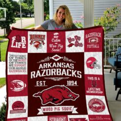 Arkansas Razorbacks Blanket Quilt Rze2