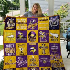 Minnesota Vikings 1 Blanket Quilt Rze1