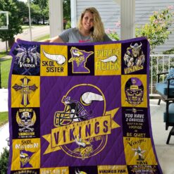 Minnesota Vikings 2 Blanket Quilt Rze1