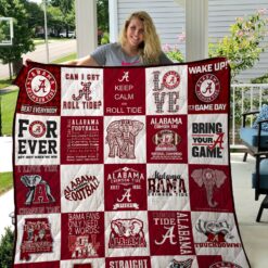 Alabama Crimson Tide Roll Blanket Quilt Rze2