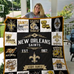 New Orleans Saints Blanket Quilt Rze2