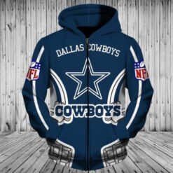 Dallas Cowboys 3 Hoodie Zip Hoodie 3D Rze1