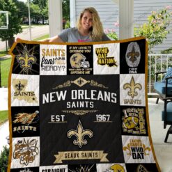 New Orleans Saints Blanket Quilt Rze1