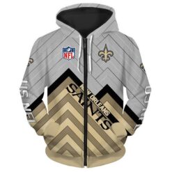 New Orleans Saints 2 Hoodie Zip Hoodie 3D Rze1