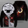 Washington Redskins Skulls Black 5 Fleece Jacket Rze1