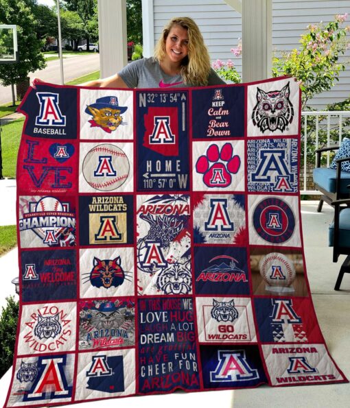 Arizona Wildcats Blanket Quilt Rze1