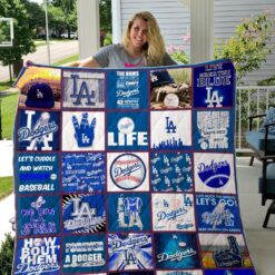 Los Angeles Dodgers 3 Blanket Quilt Rze1