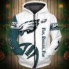 Philadelphia Eagles 4 Zip Hoodie 3D B19