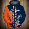 Denver Broncos 1 Zip Hoodie 3D B23