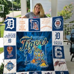 Detroit Tigers Quilt Blanket Rze