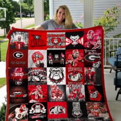 Georgia Bulldog Quilt Blanket Rze1