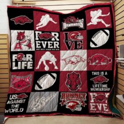 Arkansas Razorbacks Logo Quilt Blanket B21