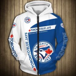 Toronto Blue Jays Zip Hoodie 3D Rze1