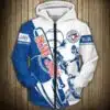 Toronto Blue Jays 1 Zip Hoodie 3D B23