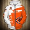 Chicago Bears Zip Hoodie 3D B20