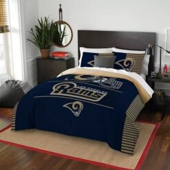 Los Angeles Rams Quilt Bedding Set Rze1