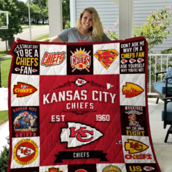 Kansas City Rze2iefs Quilt Blanket Rze