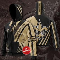New Orleans Saints Custom 1g Zip Hoodie 3D Rze1