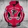 Atlanta Falcons 1g Zip Hoodie 3D Rze1