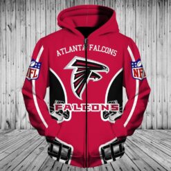 Atlanta Falcons 1g Zip Hoodie 3D Rze1