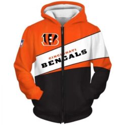 Cincinnati Bengals 1 Zip Hoodie 3D Rze1