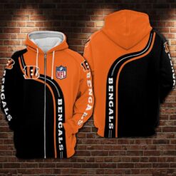Cincinnati Bengals 2 Zip Hoodie 3D Rze1