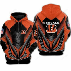 Cincinnati Bengals 4 Zip Hoodie 3D Rze1