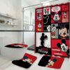 Mickey Mouse Bathroom Shower Curtain Toilet Seat Cover & Rugs Set CCHU B19
