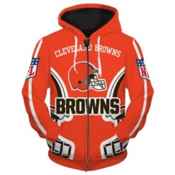 Cleveland Browns 1 Zip Hoodie 3D MIH08