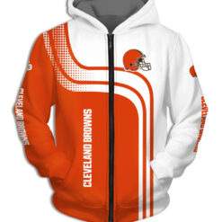 Cleveland Browns 2 Zip Hoodie 3D MIH08