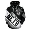 Booklyn Nets Zip Hoodie 3D B23