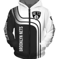 Booklyn Nets 1 Zip Hoodie 3D Rze1