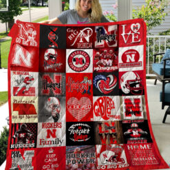 Nebraska Cornhuskers Blanket Quilt Rze1