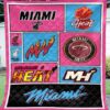 Miami Heat 7g Quilt Blanket Rze1