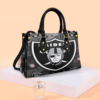 Las Vegas Raiders Black Leather Bag B19