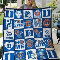 Duke Blue Devils 3g Quilt Blanket Quilt Rze1