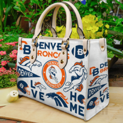 Denver Broncos Leather Hand Bag Rze2