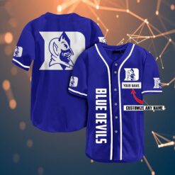 Duke Blue Devils 3D Baseball Jersey Rze1