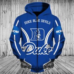 Duke Blue Devils 1 Zip Hoodie 3d Rze1