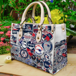 New England Patriots Leather Hand Bag Rze2