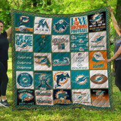 Miami Dolphins 3 Blanket Quilt B23