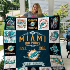 Miami Dolphins 4 Blanket Quilt M08