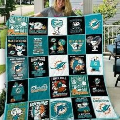 Miami Dolphins 5 Blanket Quilt M08