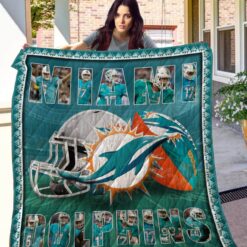 Miami Dolphins 6 Blanket Quilt M08