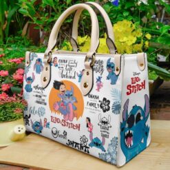 Lilo and Stitch Funny Lover Leather Bag Rze1